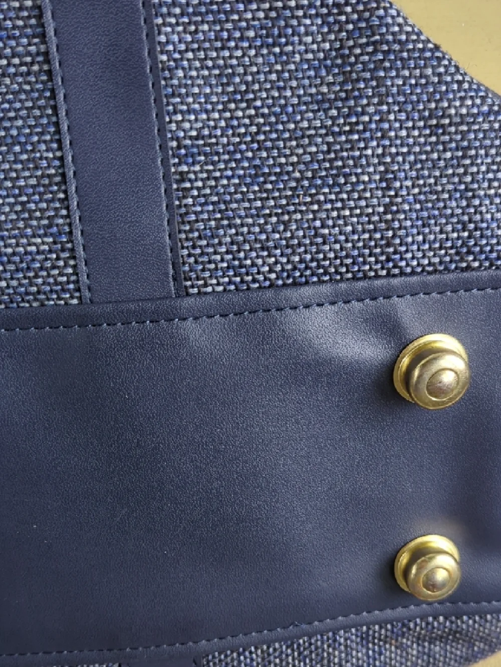 Fifth Avenue Navy Tweed Vintage Satchel - Classic Structured Carry On Bag